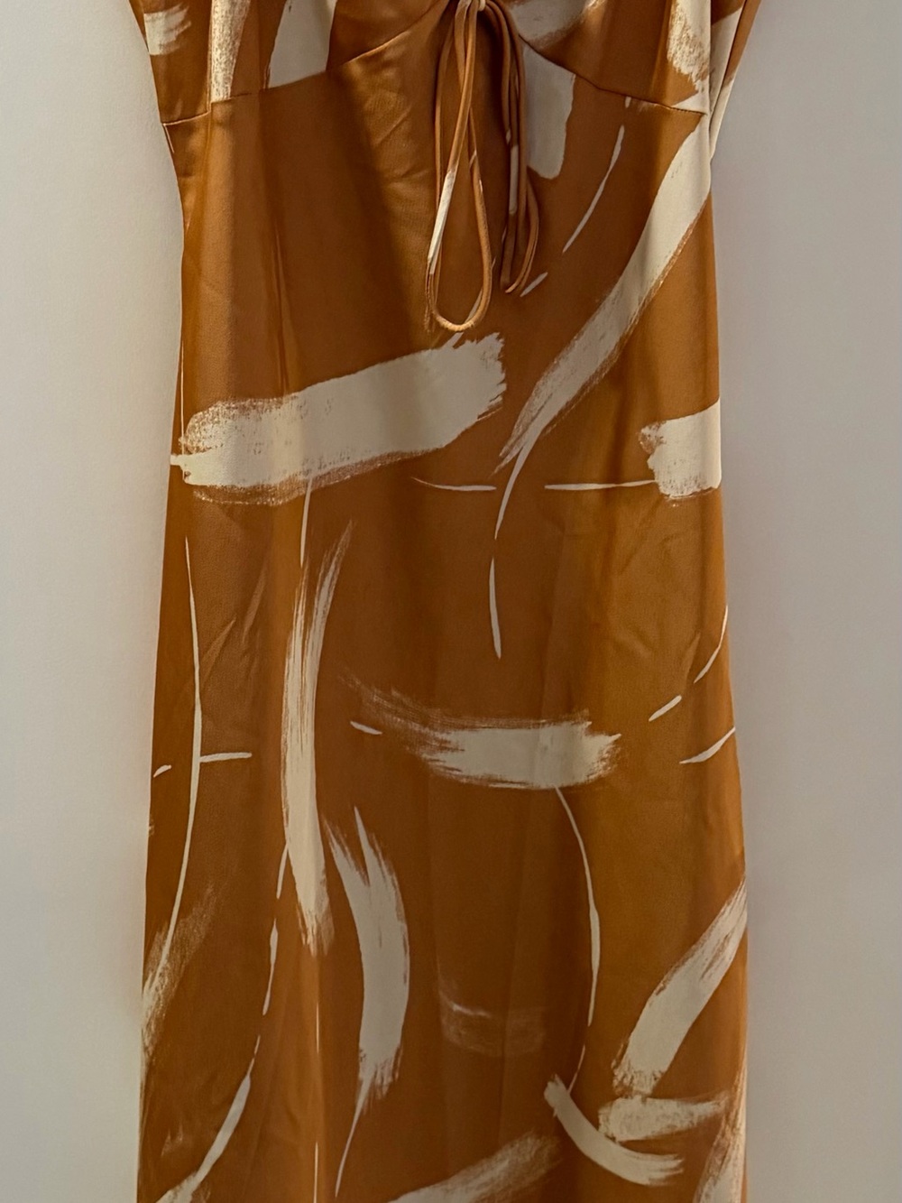 Blu Pepper Rust & Cream Brushstroke Maxi Dress